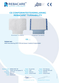 CE Conformiteitsverklaring Turnability REBACARE®